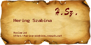 Hering Szabina névjegykártya